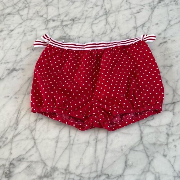 Vintage Gymboree Bow Polka Dot Stripe Bubble Shorts Bloomer Size 18/24 Mo - Picture 2 of 7